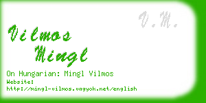 vilmos mingl business card